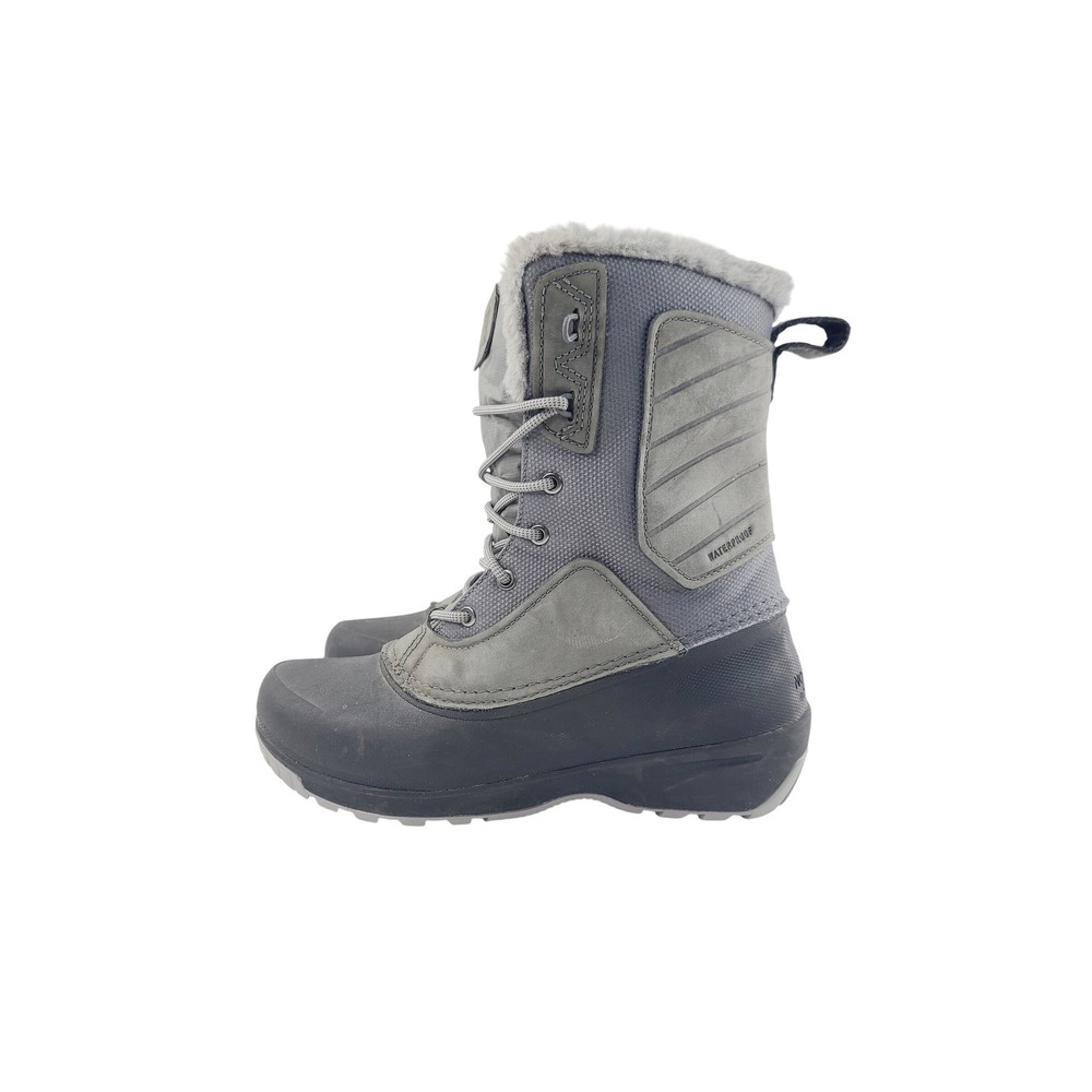 The North Face, Synthetic/Rubber/Faux Fur Snow Boots Women Size 10.5 Gray/Black.